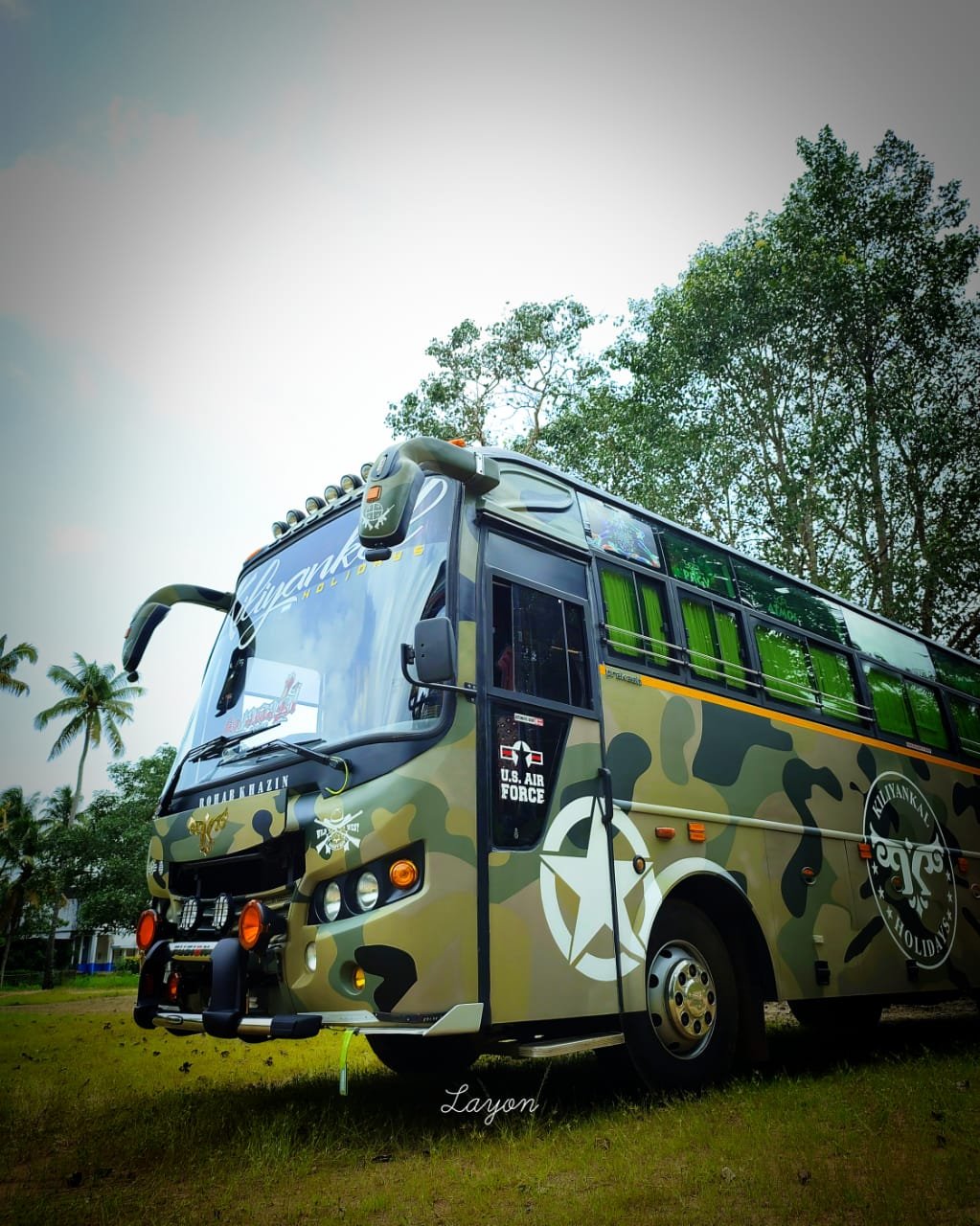 green kerala tourist bus